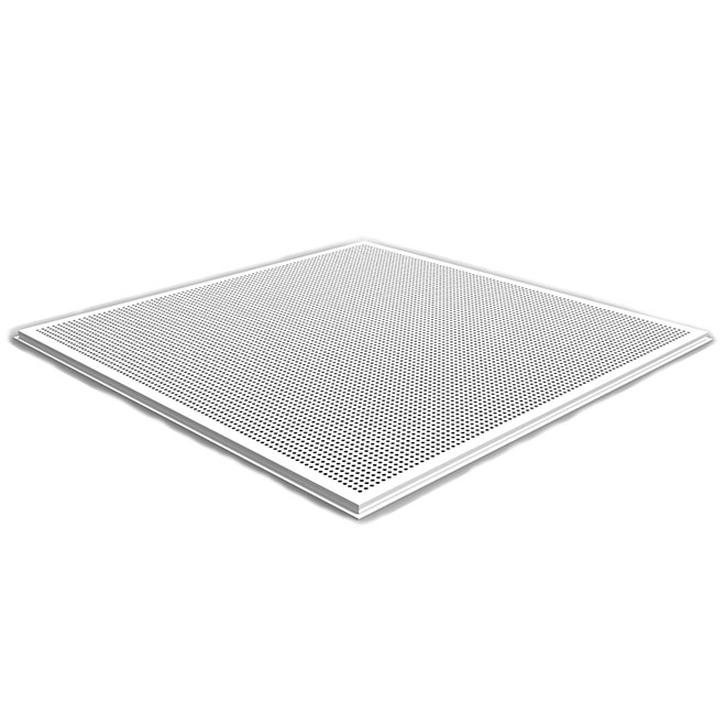 bandeja microperforada de aluminio blanca