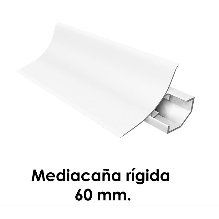 Perfil PVC Media Caña 9 cms